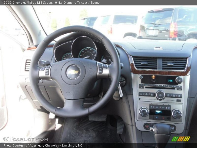 White Diamond Tricoat / Ebony 2010 Chevrolet Malibu LTZ Sedan