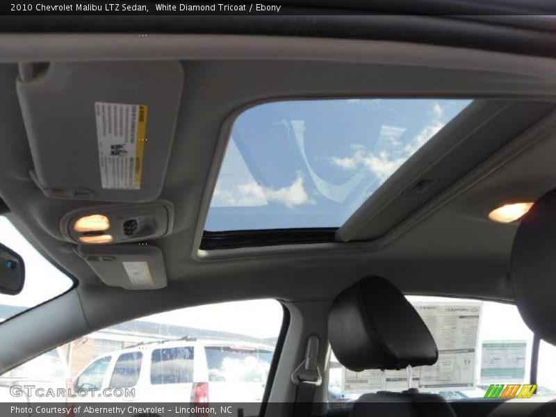 White Diamond Tricoat / Ebony 2010 Chevrolet Malibu LTZ Sedan