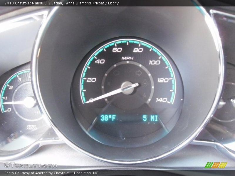 White Diamond Tricoat / Ebony 2010 Chevrolet Malibu LTZ Sedan