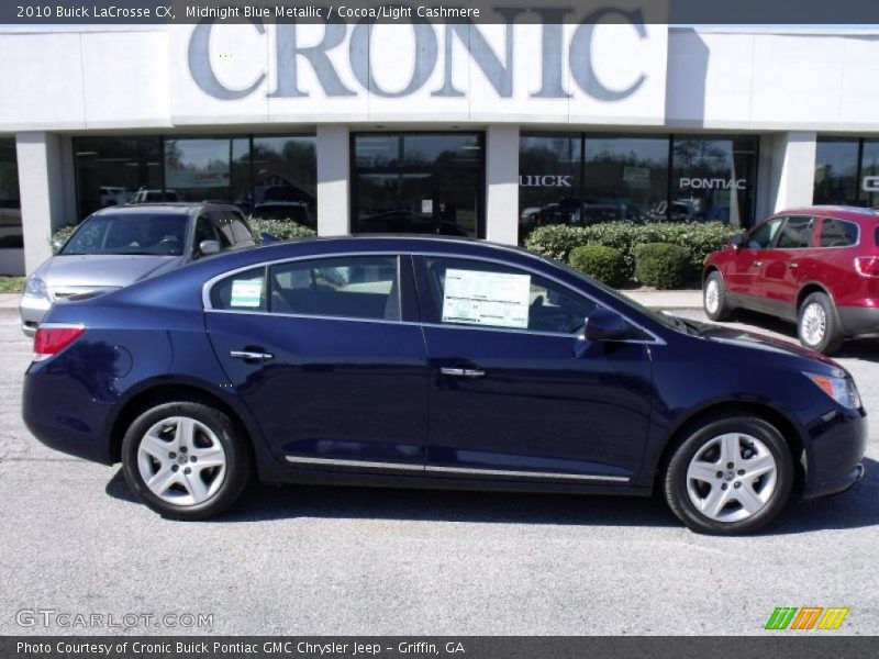 Midnight Blue Metallic / Cocoa/Light Cashmere 2010 Buick LaCrosse CX