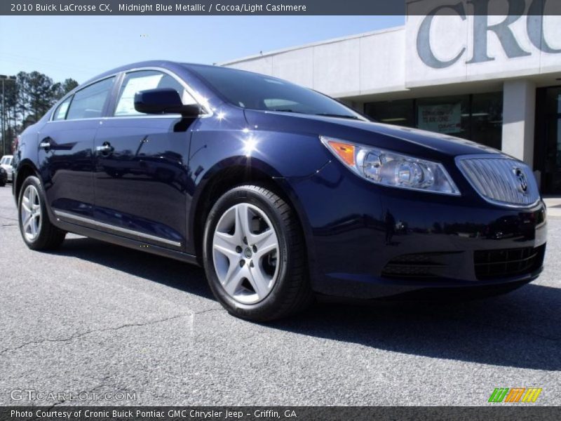 Midnight Blue Metallic / Cocoa/Light Cashmere 2010 Buick LaCrosse CX