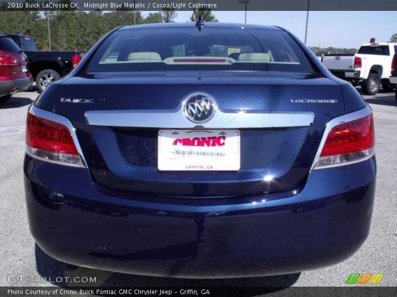 Midnight Blue Metallic / Cocoa/Light Cashmere 2010 Buick LaCrosse CX