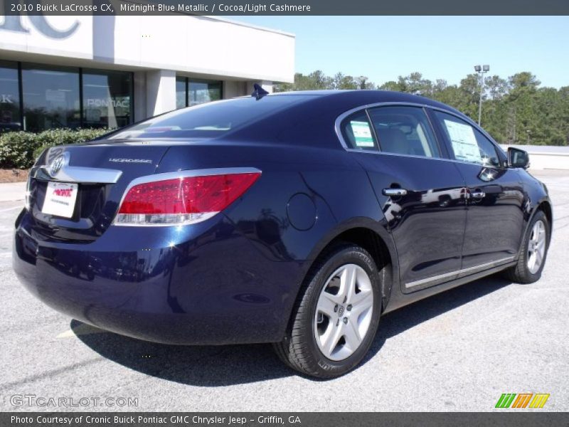 Midnight Blue Metallic / Cocoa/Light Cashmere 2010 Buick LaCrosse CX