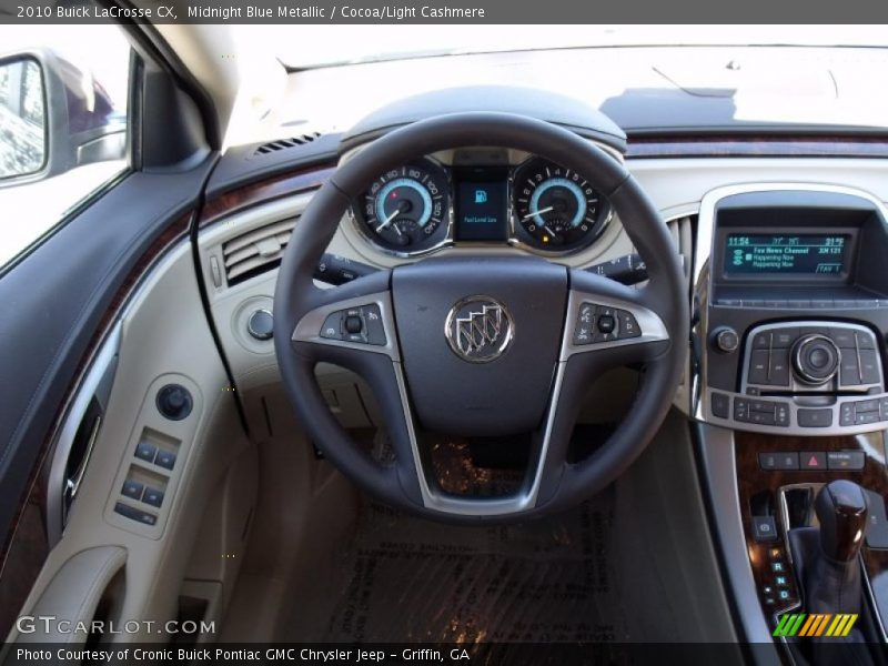Midnight Blue Metallic / Cocoa/Light Cashmere 2010 Buick LaCrosse CX