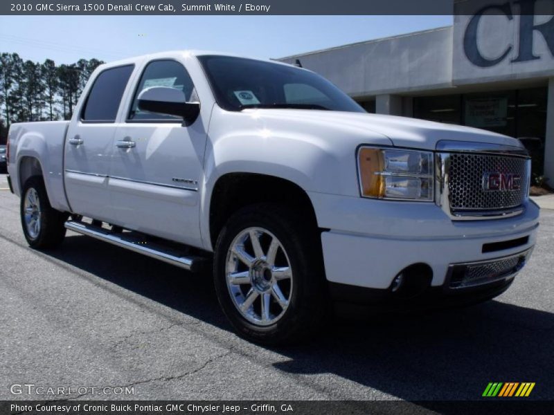 Summit White / Ebony 2010 GMC Sierra 1500 Denali Crew Cab