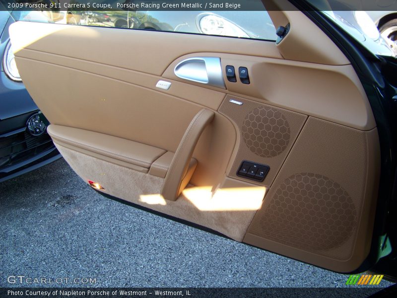 Porsche Racing Green Metallic / Sand Beige 2009 Porsche 911 Carrera S Coupe