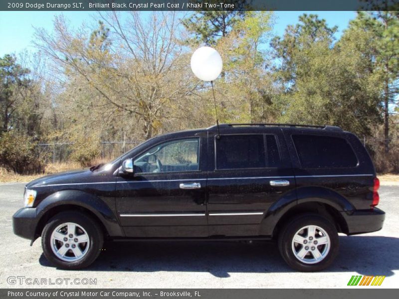 Brilliant Black Crystal Pearl Coat / Khaki Two-Tone 2009 Dodge Durango SLT
