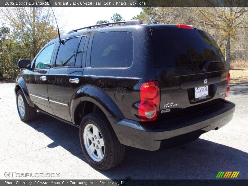 Brilliant Black Crystal Pearl Coat / Khaki Two-Tone 2009 Dodge Durango SLT