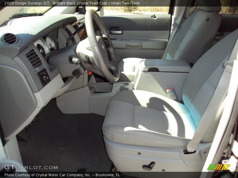 Brilliant Black Crystal Pearl Coat / Khaki Two-Tone 2009 Dodge Durango SLT