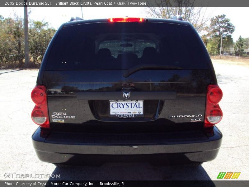 Brilliant Black Crystal Pearl Coat / Khaki Two-Tone 2009 Dodge Durango SLT