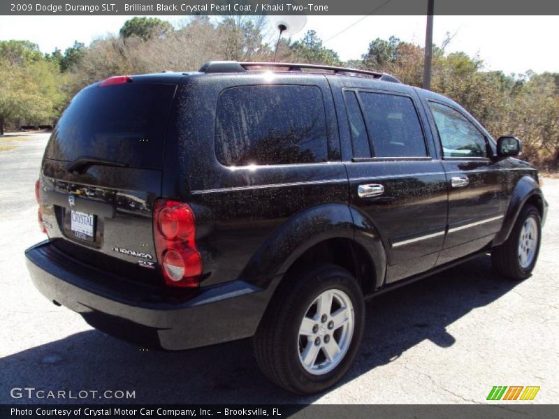 Brilliant Black Crystal Pearl Coat / Khaki Two-Tone 2009 Dodge Durango SLT