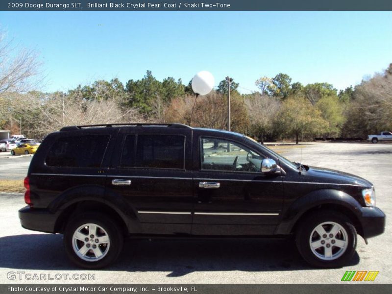 Brilliant Black Crystal Pearl Coat / Khaki Two-Tone 2009 Dodge Durango SLT