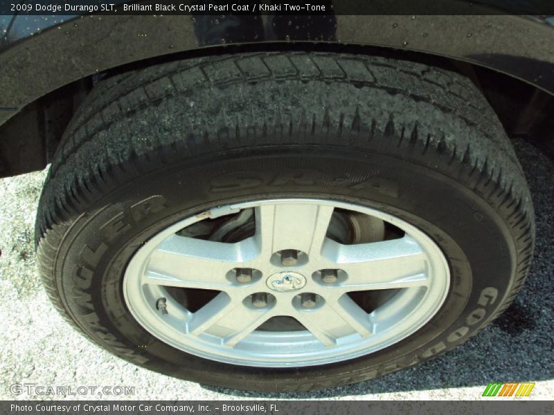 Brilliant Black Crystal Pearl Coat / Khaki Two-Tone 2009 Dodge Durango SLT
