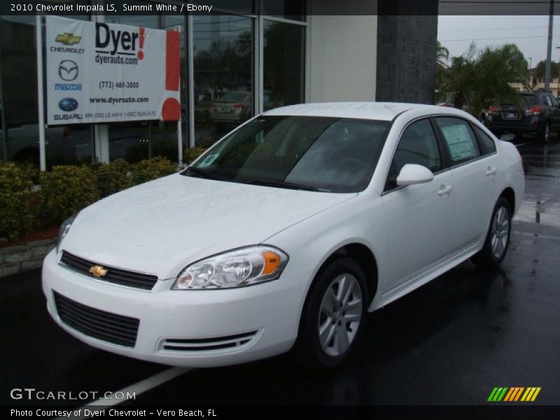 Summit White / Ebony 2010 Chevrolet Impala LS
