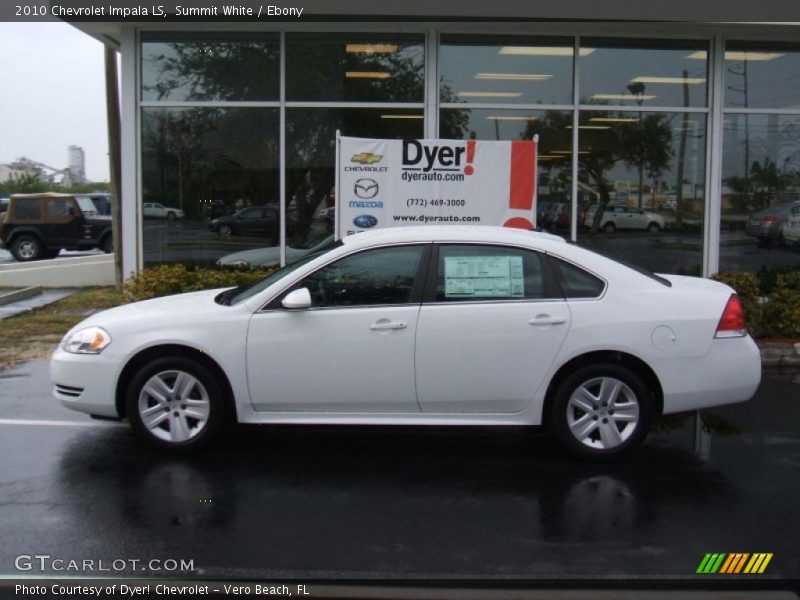 Summit White / Ebony 2010 Chevrolet Impala LS
