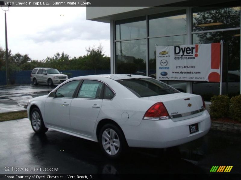 Summit White / Ebony 2010 Chevrolet Impala LS