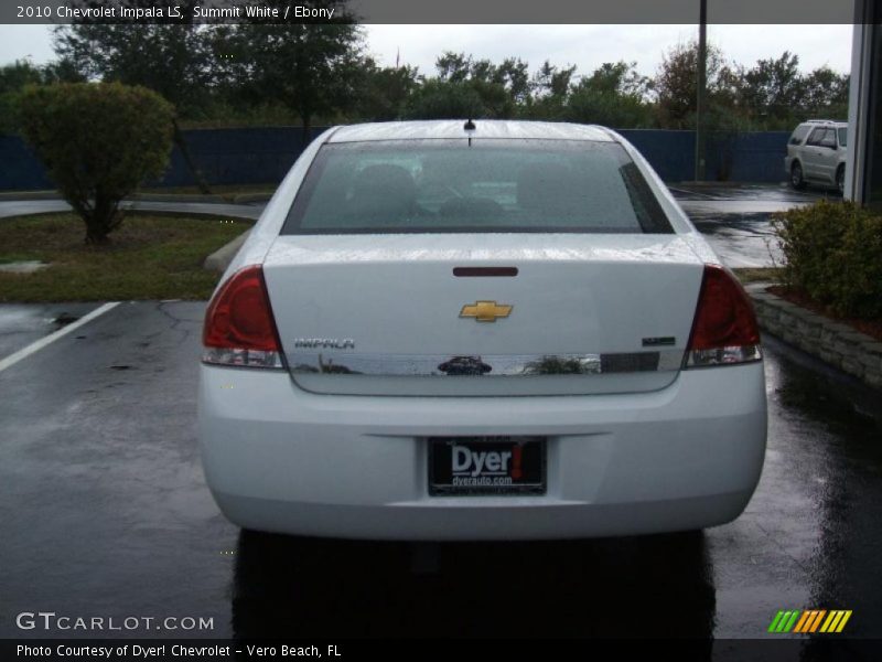 Summit White / Ebony 2010 Chevrolet Impala LS