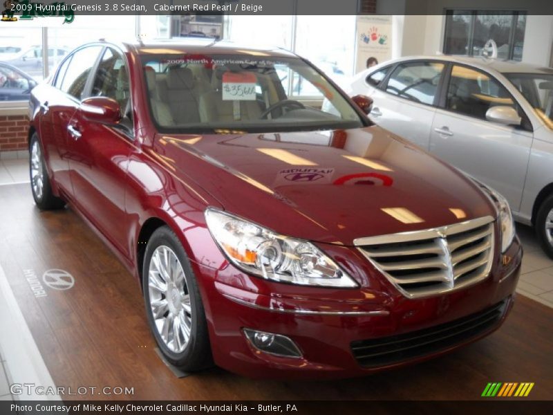 Cabernet Red Pearl / Beige 2009 Hyundai Genesis 3.8 Sedan