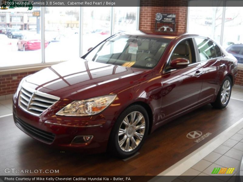 Cabernet Red Pearl / Beige 2009 Hyundai Genesis 3.8 Sedan