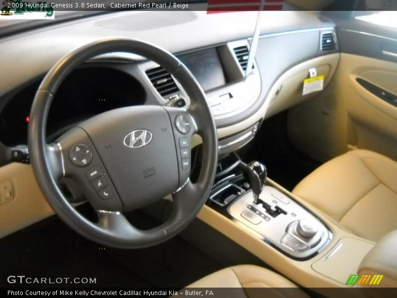 Cabernet Red Pearl / Beige 2009 Hyundai Genesis 3.8 Sedan