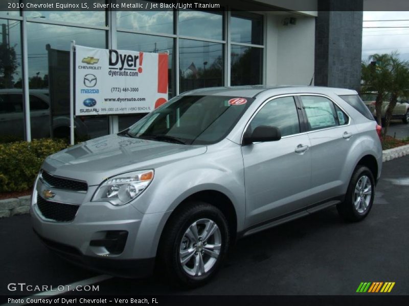 Silver Ice Metallic / Jet Black/Light Titanium 2010 Chevrolet Equinox LS