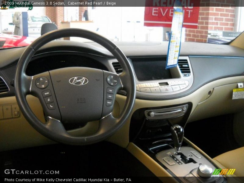 Cabernet Red Pearl / Beige 2009 Hyundai Genesis 3.8 Sedan