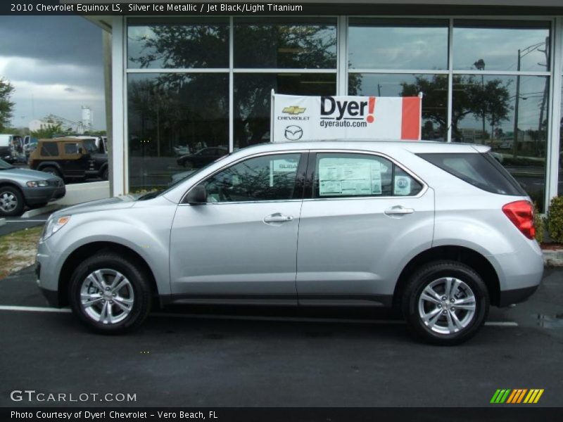 Silver Ice Metallic / Jet Black/Light Titanium 2010 Chevrolet Equinox LS