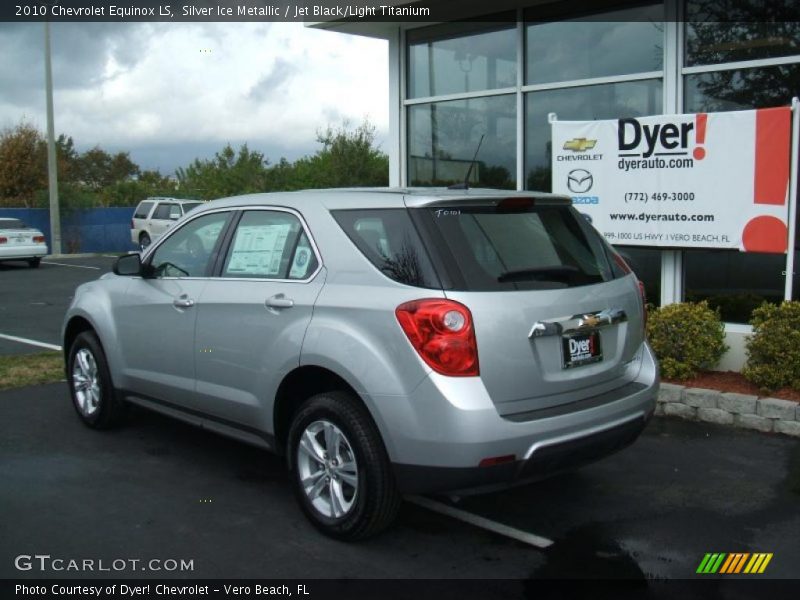 Silver Ice Metallic / Jet Black/Light Titanium 2010 Chevrolet Equinox LS