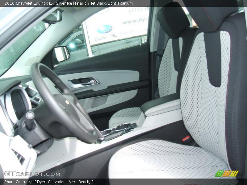 Silver Ice Metallic / Jet Black/Light Titanium 2010 Chevrolet Equinox LS