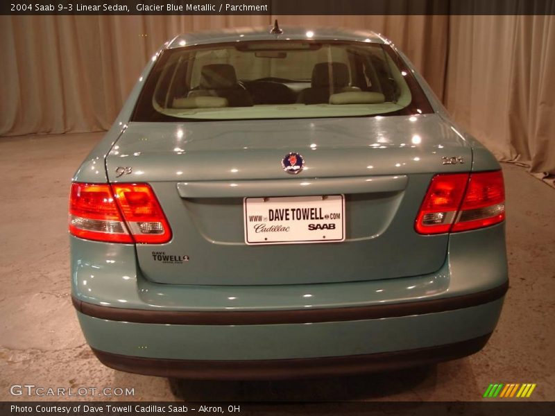 Glacier Blue Metallic / Parchment 2004 Saab 9-3 Linear Sedan