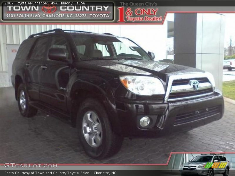 Black / Taupe 2007 Toyota 4Runner SR5 4x4