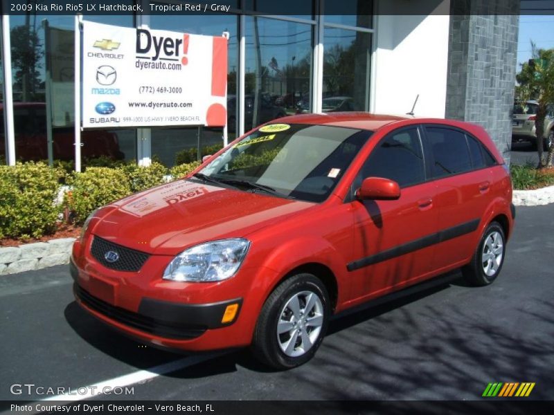Tropical Red / Gray 2009 Kia Rio Rio5 LX Hatchback