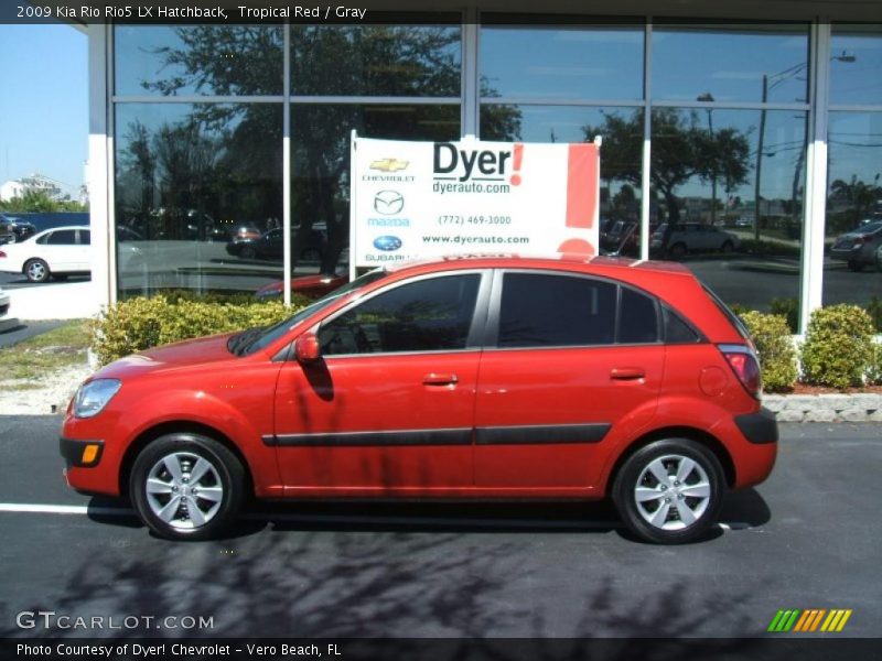 Tropical Red / Gray 2009 Kia Rio Rio5 LX Hatchback