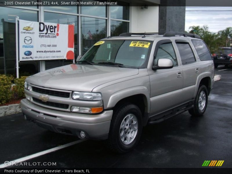 Silver Birch Metallic / Tan/Neutral 2005 Chevrolet Tahoe Z71 4x4