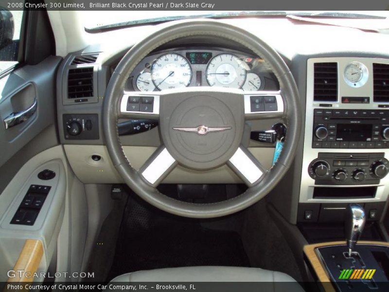 Brilliant Black Crystal Pearl / Dark Slate Gray 2008 Chrysler 300 Limited