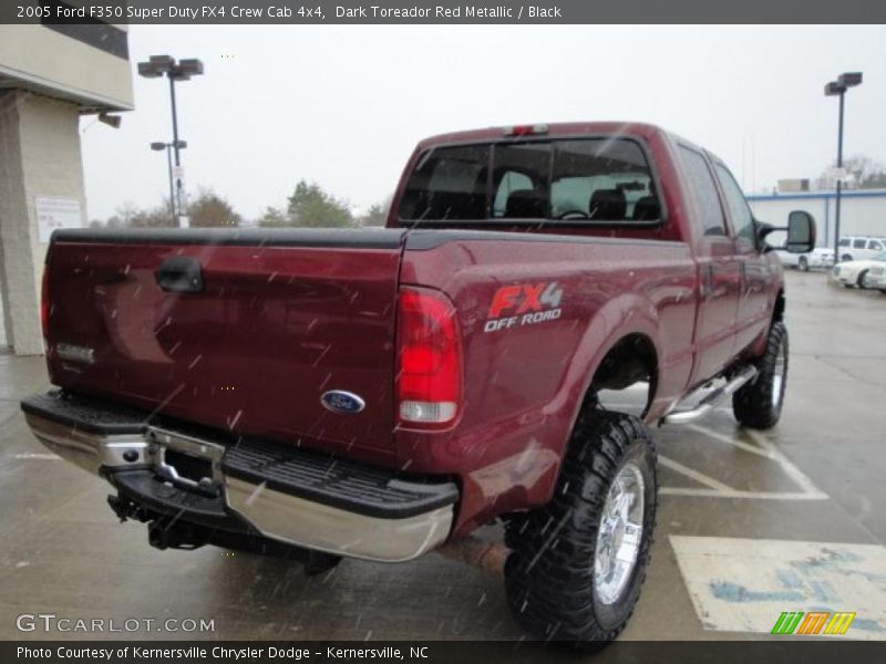 Dark Toreador Red Metallic / Black 2005 Ford F350 Super Duty FX4 Crew Cab 4x4