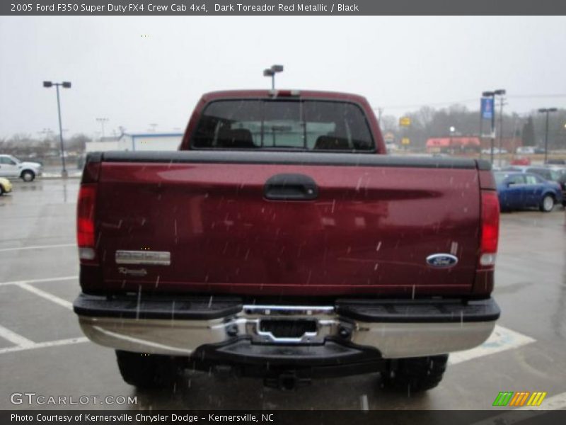 Dark Toreador Red Metallic / Black 2005 Ford F350 Super Duty FX4 Crew Cab 4x4