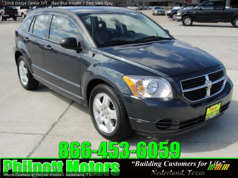 Steel Blue Metallic / Dark Slate Gray 2008 Dodge Caliber SXT