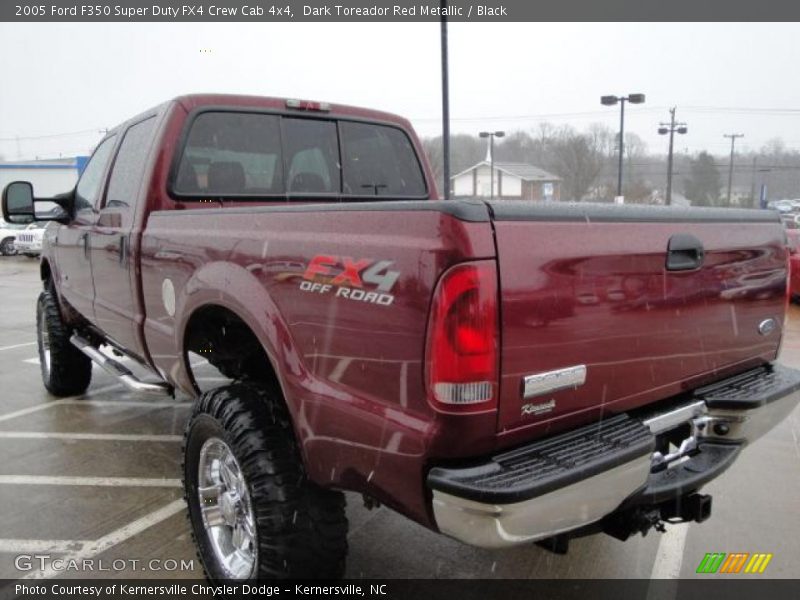 Dark Toreador Red Metallic / Black 2005 Ford F350 Super Duty FX4 Crew Cab 4x4