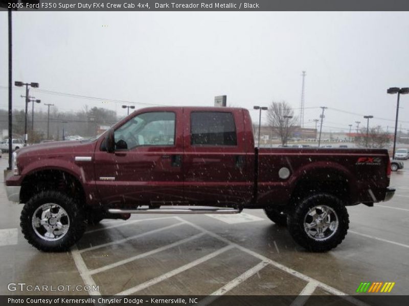 Dark Toreador Red Metallic / Black 2005 Ford F350 Super Duty FX4 Crew Cab 4x4