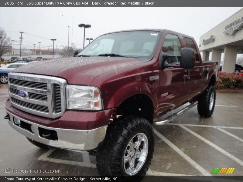 Dark Toreador Red Metallic / Black 2005 Ford F350 Super Duty FX4 Crew Cab 4x4