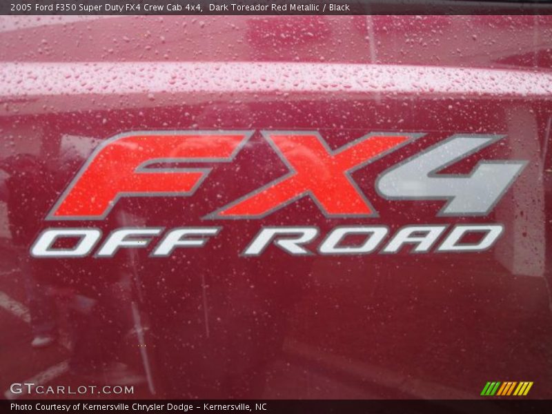 Dark Toreador Red Metallic / Black 2005 Ford F350 Super Duty FX4 Crew Cab 4x4