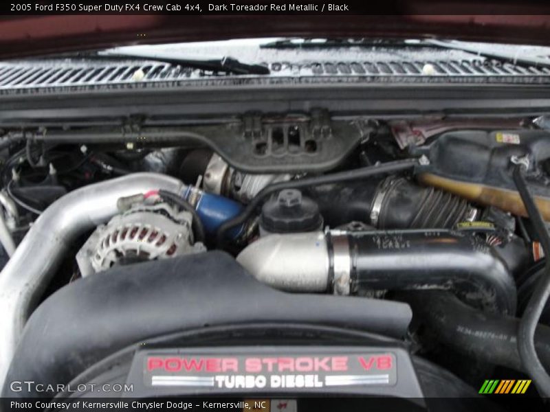 Dark Toreador Red Metallic / Black 2005 Ford F350 Super Duty FX4 Crew Cab 4x4