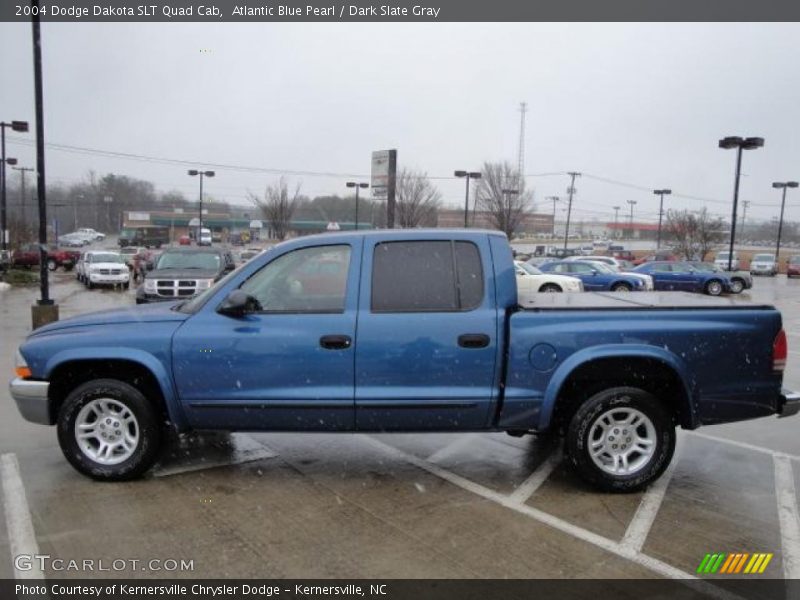 Atlantic Blue Pearl / Dark Slate Gray 2004 Dodge Dakota SLT Quad Cab