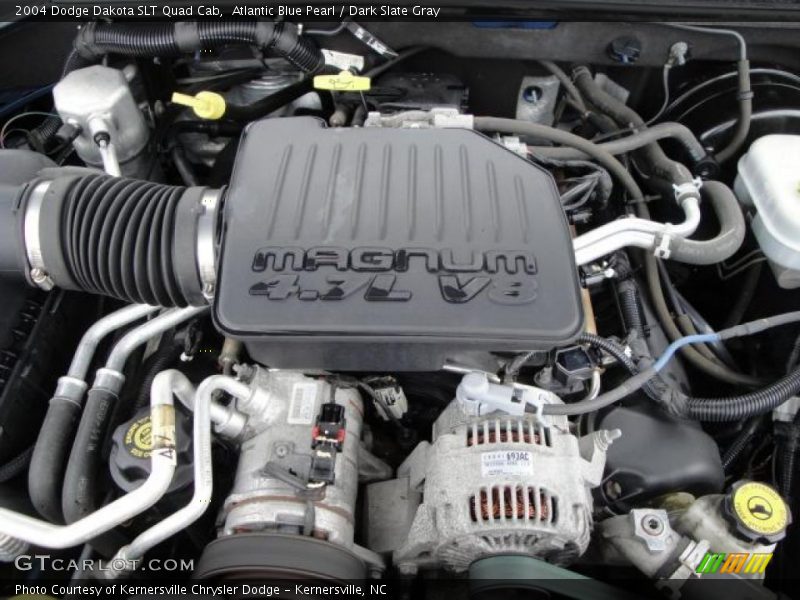 Atlantic Blue Pearl / Dark Slate Gray 2004 Dodge Dakota SLT Quad Cab