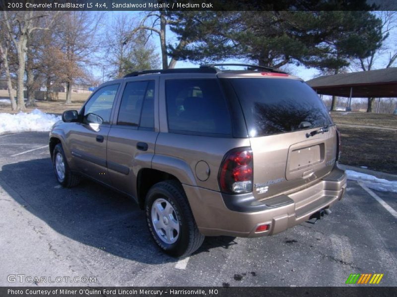 Sandalwood Metallic / Medium Oak 2003 Chevrolet TrailBlazer LS 4x4