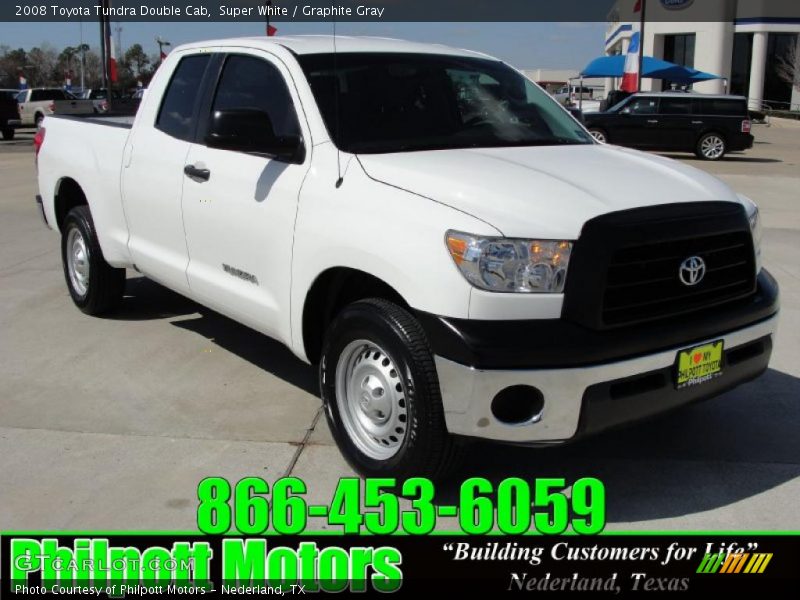 Super White / Graphite Gray 2008 Toyota Tundra Double Cab