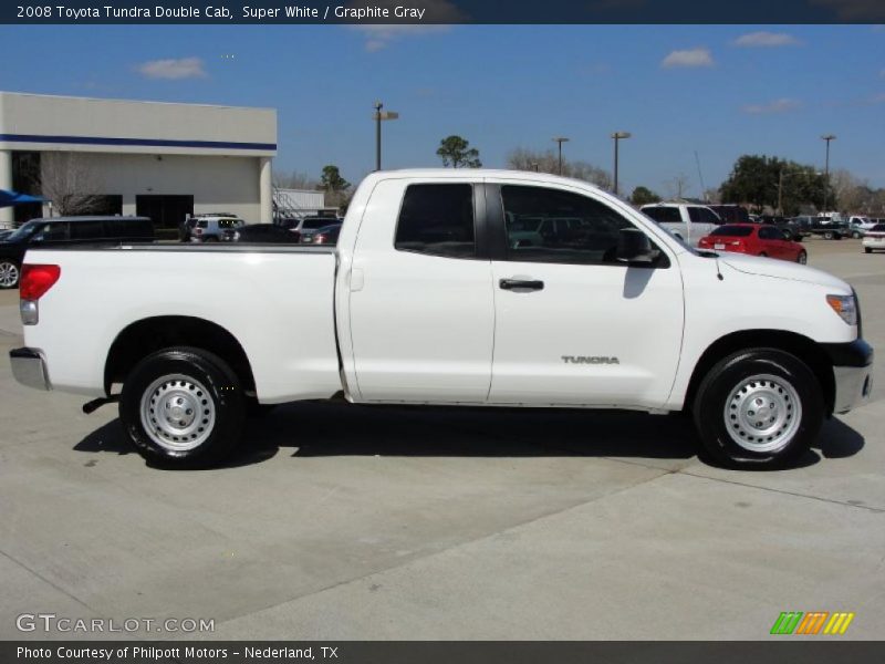 Super White / Graphite Gray 2008 Toyota Tundra Double Cab
