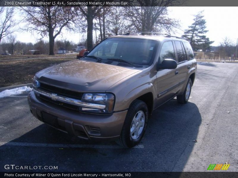 Sandalwood Metallic / Medium Oak 2003 Chevrolet TrailBlazer LS 4x4