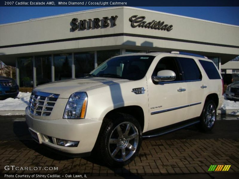 White Diamond / Cocoa/Light Cashmere 2007 Cadillac Escalade AWD